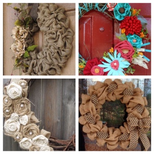 Inspiration taken from: mrserinjohnson.blogspot.com, and Etsy shops DoorDecorMore, SimplyBlessedGift and WhimsyChicDesigns. Be sure to check out all of their fantastic creations!